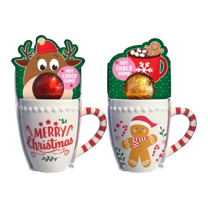 Taza con asa de bastón de caramelo, modelos variados