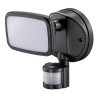 Aplique foco led con sensor crepuscular y de movimiento 10 w 750 lm 4000 k luz día, ip65, negro, ø12 × 14 × 17 cm