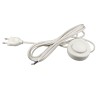Interruptor eléctrico de pie con cable, 2,5 a 250 v, 3 m, blanco
