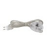 Interruptor eléctrico de pie con cable, 2,5 a 250 v, 3 m, transparente