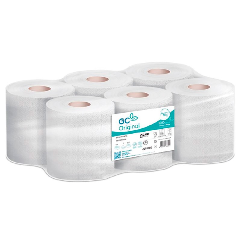 Bobina papel secamanos 143 m 6 uds