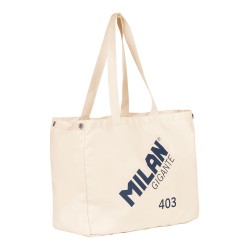 Bolso tote bag "milan® gigante 403 since 1918" beige