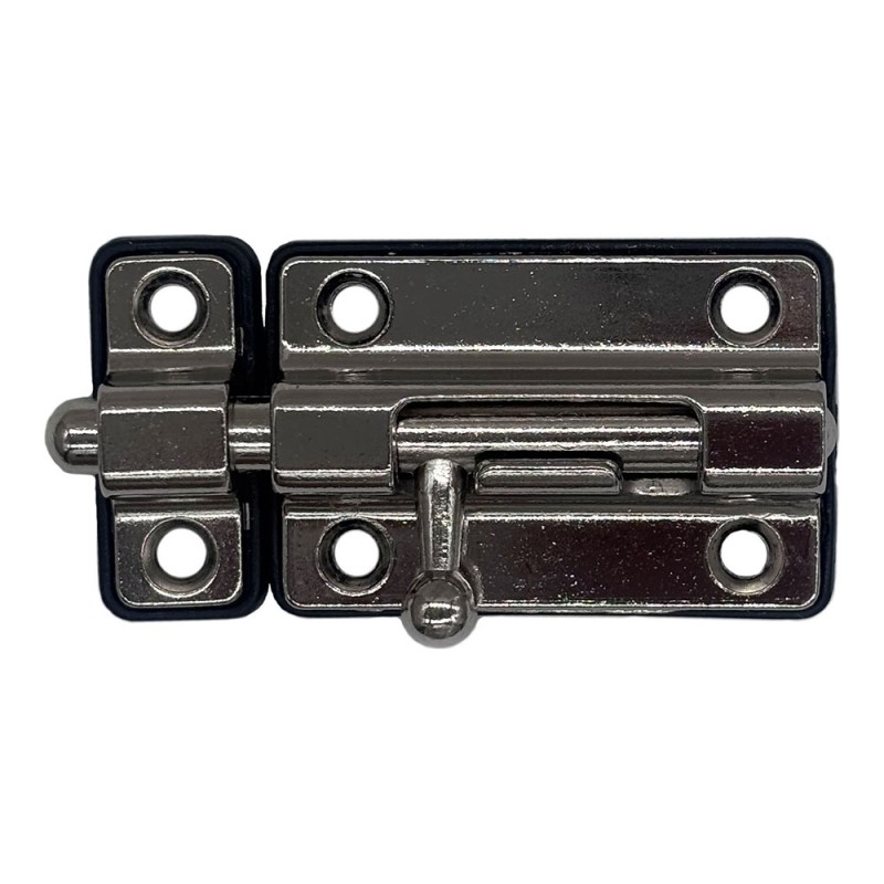 Pasador cerrojo base plástica 50 mm cromo