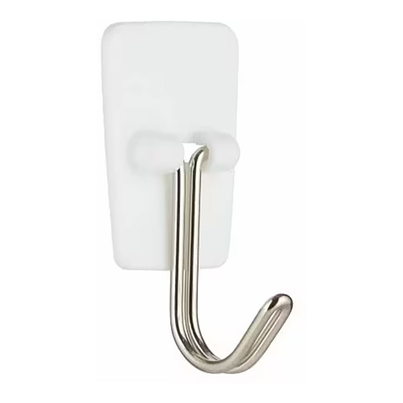 Gancho punta de alambre, pequeño, 19 x 41 x 19 mm, 3 uds + 4 tiras, máx 225 gr