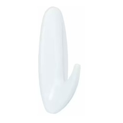 Gancho de diseño para baño, grande, 1 ud + 2 tiras, carga máx 2,2 kg