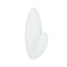 Gancho para toallas, grande, blanco, 1 ud + 2 tiras, máx 2,2 kg