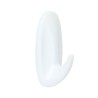 Gancho blanco, mediano, 29 x 79 x 29 mm, 2 uds + 4 tiras, máx 1,3 kg