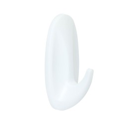 Gancho de diseño pequeño, blanco, 2 uds + 4 tiras, max 450 gr