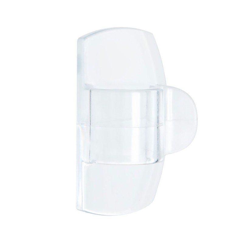 Mini gancho para luces, exterior, transparente, 8 uds + 10 tiras