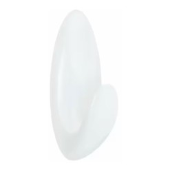 Gancho para baño, mediano, blanco, 35 x 86 x 29, 2 uds + 3 tiras, máx 1,3 kg
