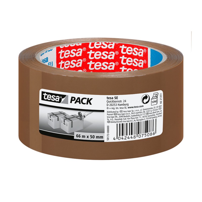 Cinta de embalar marrón 46 micras 50 mm x 66 m