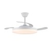 Ventilador de techo led 3cct aspas retráctiles stars evo smart 72 w 7920 lm blanco, aspas ø106 cm, plafón ø48,5 cm, altura 3 ...