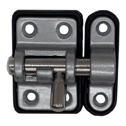 Pasador reforzado base plástica 25 mm cromo mate