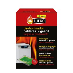 Okfuego deshollinador líquido para estufas de gasoil 10 uds x 5 ml