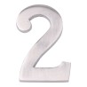 Número 2 niquel mate 10cm fijación invisible