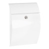 Buzón individual exterior, pequeño, galan, acero, blanco, 21 x 7,5 x 29 cm