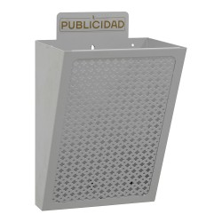 Cesta de publicidad e2302, acero, plata, 22 x 19 x 35,5 cm