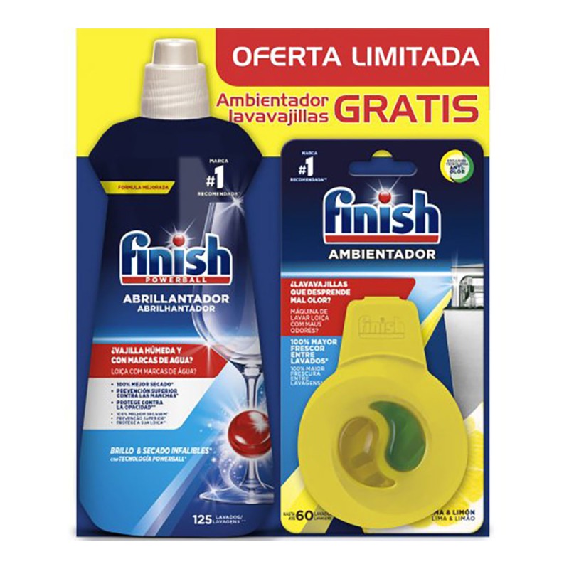 Abrillantador para lavavajillas 500 ml + ambientador lima/limón