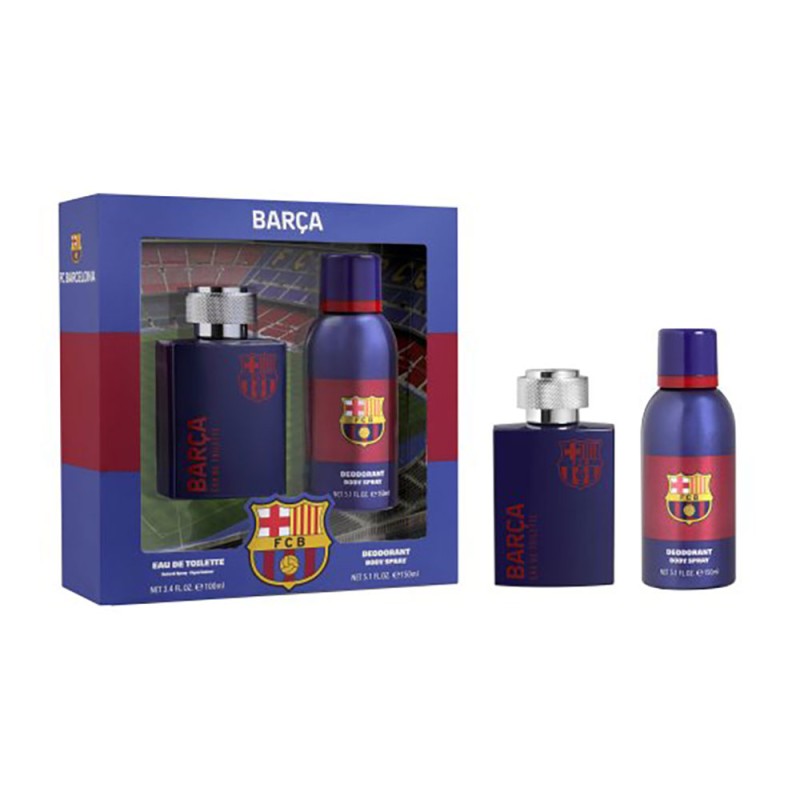 Estuche fc barcelona con colonia 100 ml y desodorante en spray 150 ml