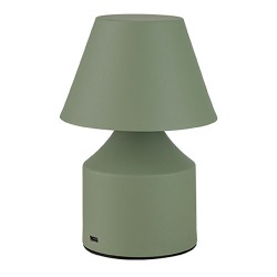 Lámpara metálica led 3cct de mesa recargable 2 w 200 lm, verde, ø110 x 163 mm