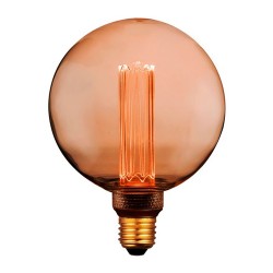 Bombilla led g125 decorativa globo e27 4 w 200 lm 1800 k luz cálida ø125 x 165 mm