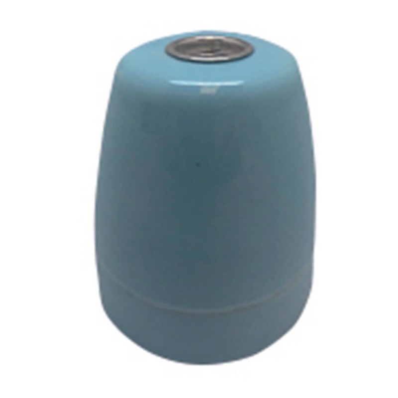 Portalámparas cerámico vintage e27 4 a 100 w 250 v~ azul, ø47 x 59 mm