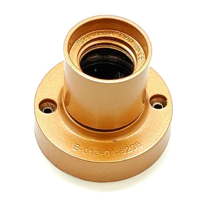 Portalámparas superficie e27 4 a 250 v~ dorado ø67 x 57 mm