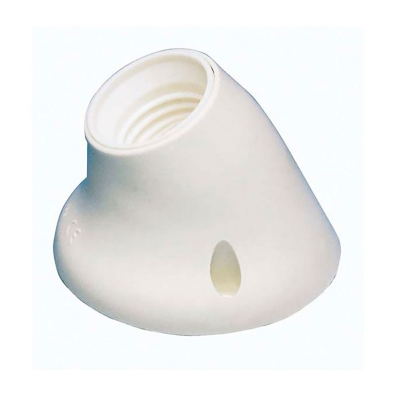 Portalámparas superficie zócalo curvo e27 blanco