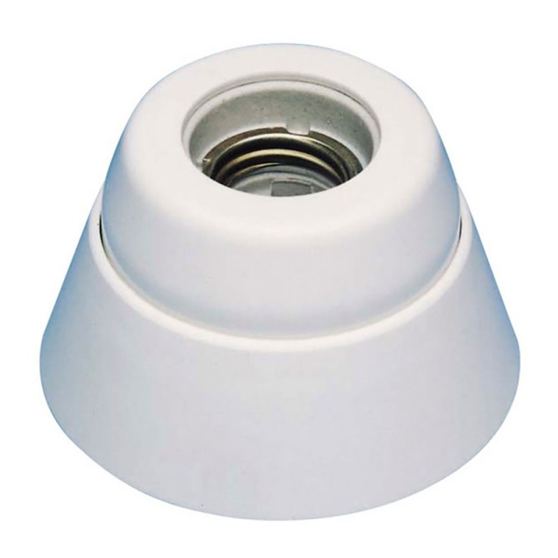 Portalámparas superficie recto interior e27 4 a 250 v~ porcelana blanco