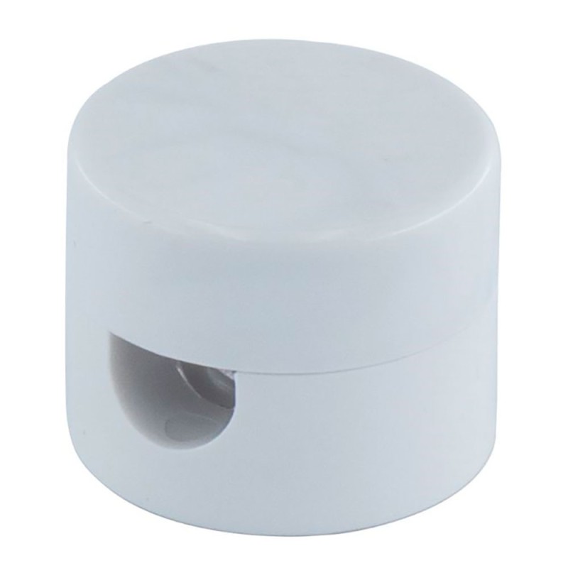 Sujetacables de plástico, redondo, blanco, 5 uds