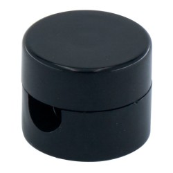 Sujetacables de plástico, redondo, negro, 5 uds