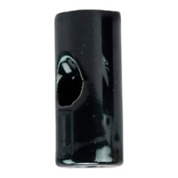 Derivacables de porcelana cilíndrico para techo, negro, 5 uds ø20 x 45 mm