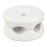 Sujetacables porcelana redondo doble blanco, 5 uds ø32 x 18,6 mm