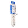Prolongador con 4 tomas 2 p+t schuko, con interruptor, 2 usb a + c, 16 a 250 v, cable h05vv-f, 3g1,5mm de 1,5 m, blanco