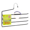 Percha antideslizante para 4 pantalones, color azul