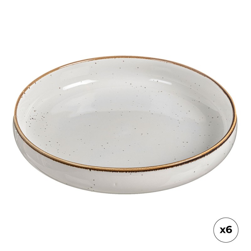 Plato hondo de porcelana, akiko, ø20 cm, 6 uds