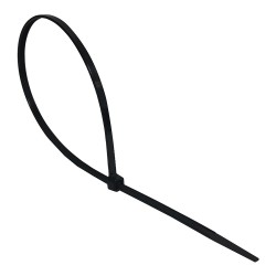 Brida nylon 2,5 x 150 mm negra, 100 uds
