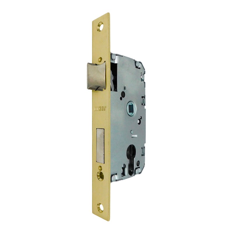 Cerradura embutir c/c cre04 40/47 mm latonado