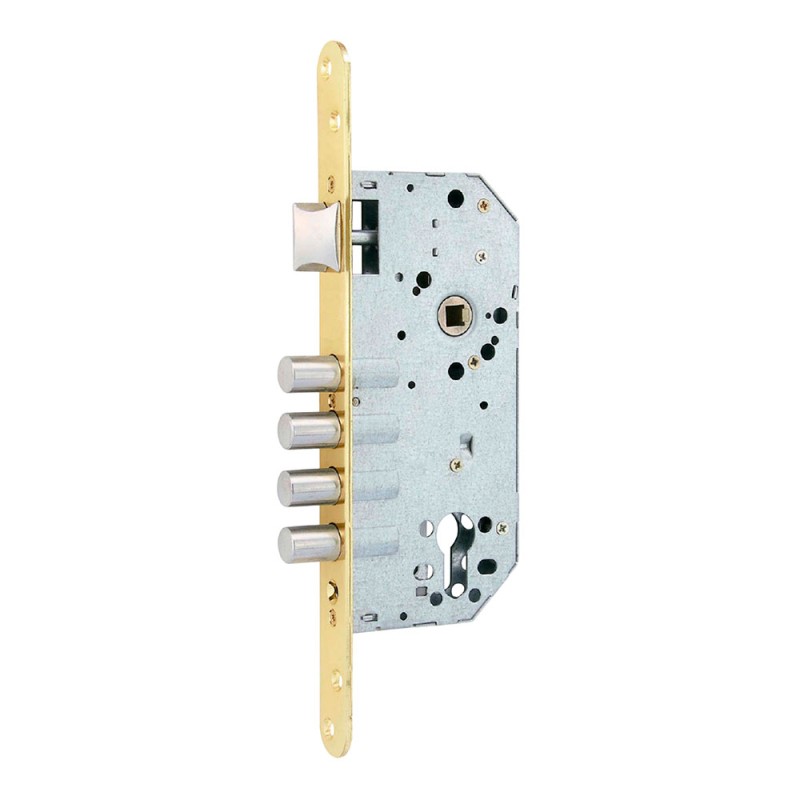 Cerradura embutir c/r cre07 50/85 mm latonado