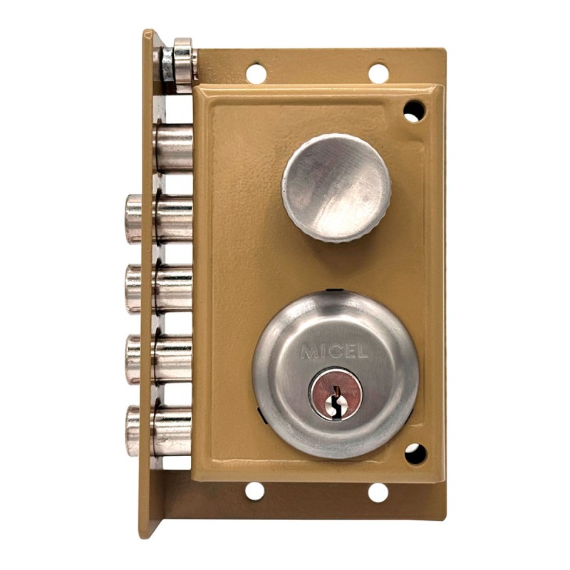 Cerradura sobreponer crs01 derecha, pintado oro