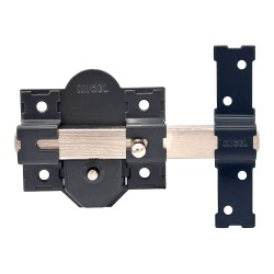 Cerrojo sobreponer crr08 86b/50 mm pintado gris llaves iguales amaestradas