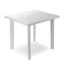 Mesa cuadrada color blanco para exterior 80 x 75 x 72 cm