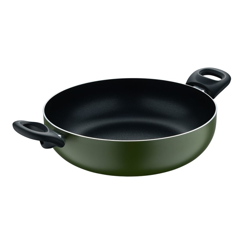 Olla baja de aluminio prensado con tapa, inducción, experto ø28 x 8 cm