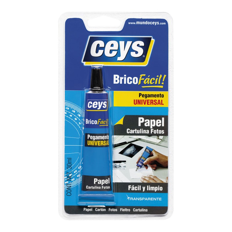 Adhesivo universal bricofácil transparente 30 ml
