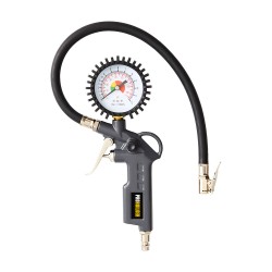 Pistola de inflado con manómetro 0-12 bar