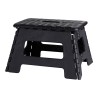 Banqueta plegable negra, 35 x 28,5 x 22 cm