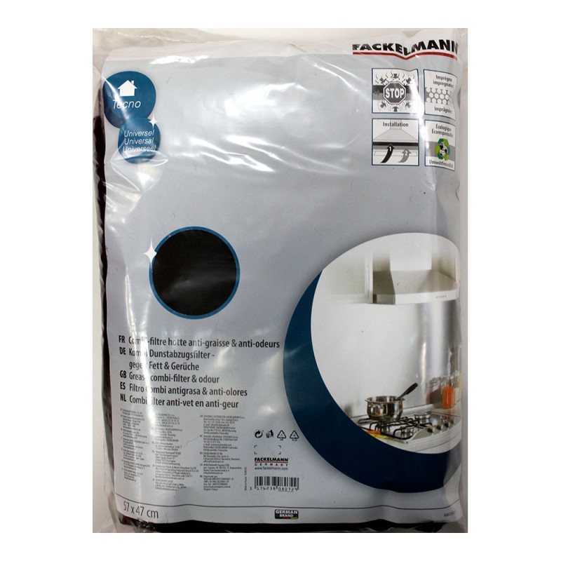 Filtro combi campana antigrasa y antiolores 57 x 47 cm