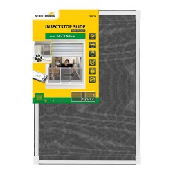 Mosquitera marco blanco extensible, malla aluminio, 75-142 x 50 cm