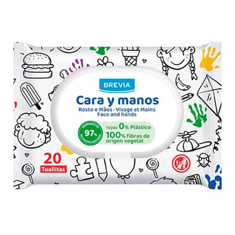 Toallitas para cara y manos con tapa 20 uds