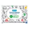 Toallitas para cara y manos con tapa 20 uds